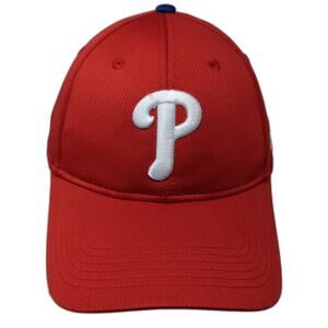 Team MLB Philadelphia Phillies Strapback Baseball Cap Hat Red One Size MLB